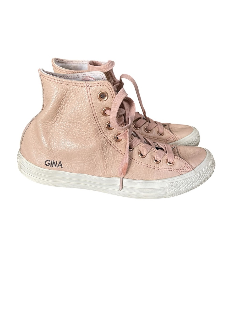 Converse Custom Chuck Taylor All Star Premium Leather Sneakers High Tops 8.5